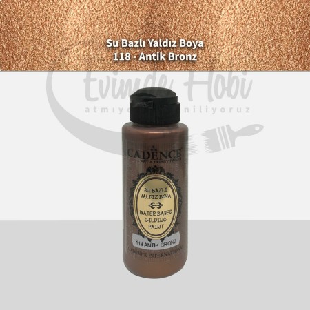 118 Bronz  Cadence Su Bazlı Yaldız Boya 120ML