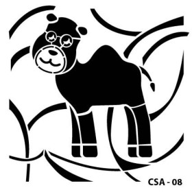 Deve Figür Çocuk Stencil 15x15cm CSA08