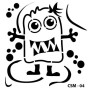Sevimli Yaratıklar Çocuk Stencil 15x15cm CSM04