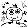 Cute Creatures Kids Stencil 25x25cm CSM06