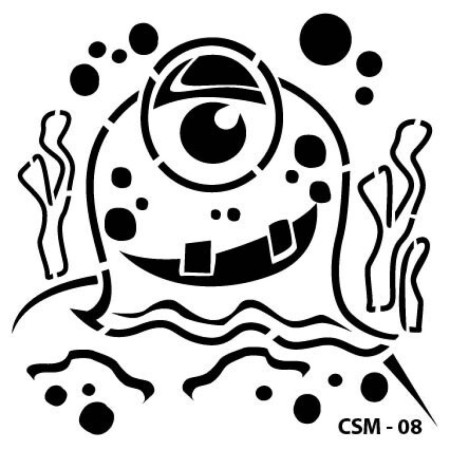 Cute Creatures Kids Stencil 25x25cm CSM08