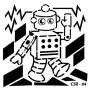 Sevimli Robotlar Çocuk Stencil 25x25cm CSR04