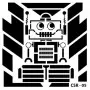 Cute Robots Kids Stencil 25x25cm CSR05