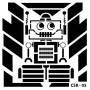Sevimli Robotlar Çocuk Stencil 25x25cm CSR05