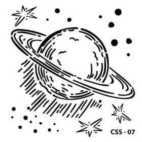 Saturn Figür Çocuk Stencil 15x15cm CSS07