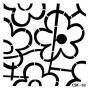 Çiçek Figür Çocuk Stencil 15x15cm CSK02