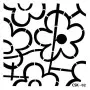 Flower Figure Child Stencil 15x15cm CSK02