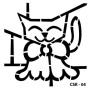 Kedicik Figür Çocuk Stencil 25x25cm CSK04