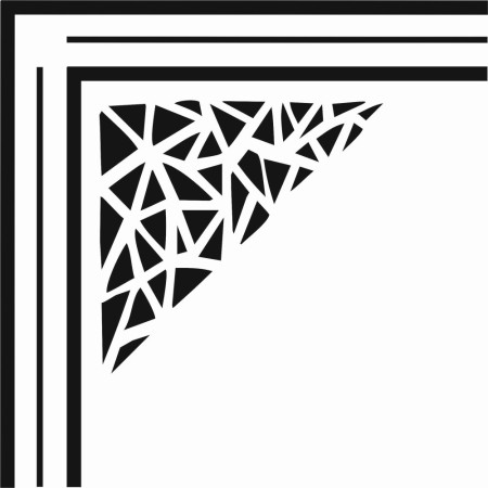 Corner Border Model D304 15x20 D Series Stencil