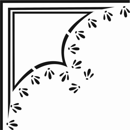 Corner Border Model D335 15x20 D Series Stencil