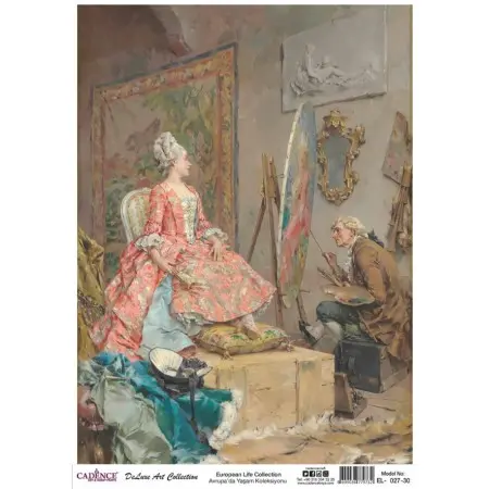 Model EL027 Deluxe Art Collection Brass Decoupage 30x42cm