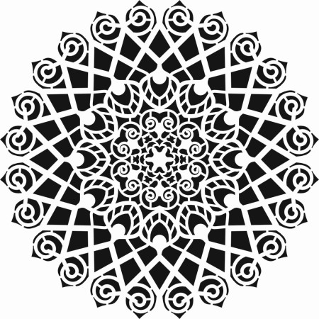 Belly Lace Model DS48 Lace Series 25x35 Stencil