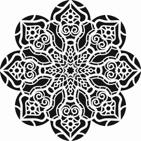 Belly Lace Model DS47 Lace Series 25x35 Stencil