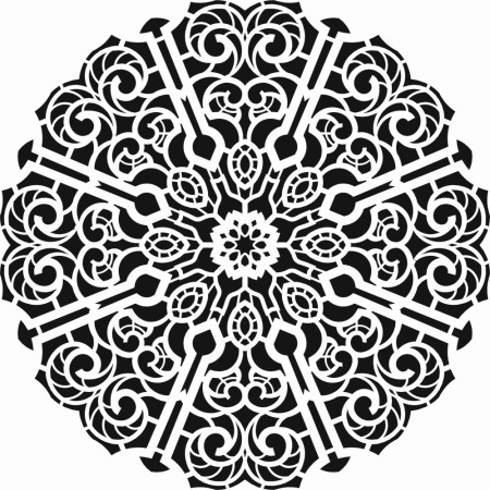 Belly Lace Model DS46 Lace Series 25x35 Stencil
