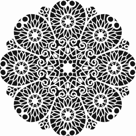 Belly Lace Model DS43 Lace Series 25x35 Stencil