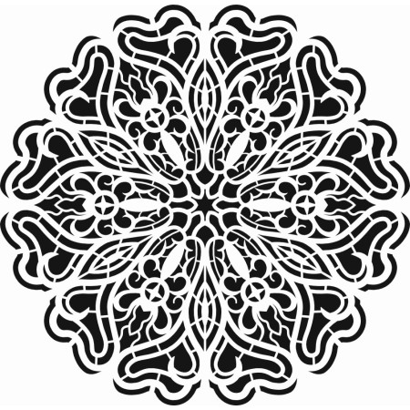 Belly Lace Model DS41 Lace Series 25x35 Stencil