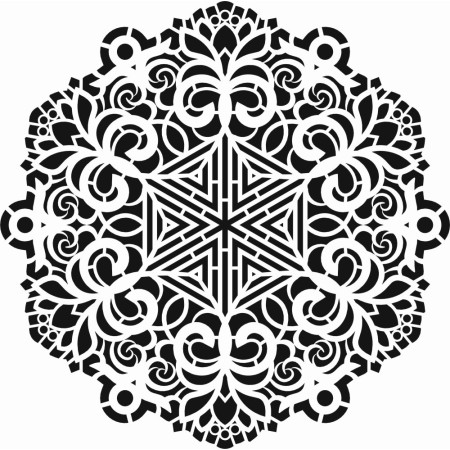 Belly Lace Model DS39 Lace Series 25x35 Stencil