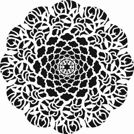 Belly Lace Model DS36 Lace Series 25x35 Stencil