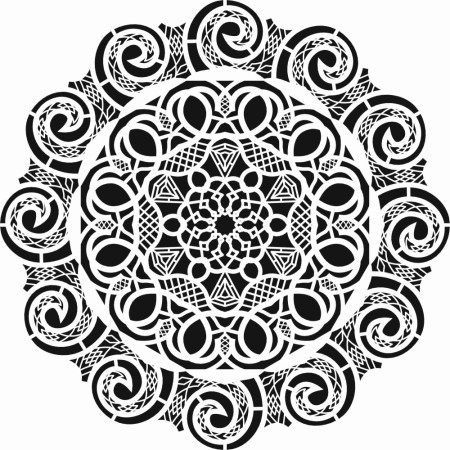 Belly Lace Model DS33 Lace Series 25x35 Stencil