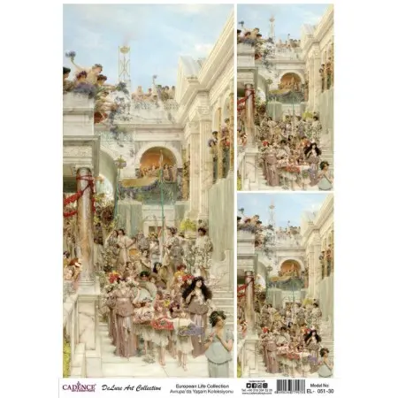 Model EL051 Deluxe Art Collection Pirinç Dekopaj 90x125cm