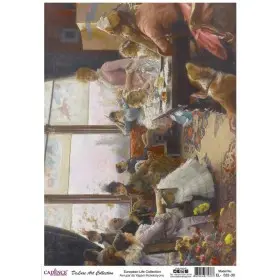 Model EL032 Deluxe Art Collection Pirinç Dekopaj 90x125cm