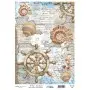Model 789 Sea Collection Cadence Brass Decoupage Paper 30x42cm