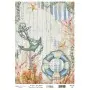 Model 788 Sea Collection Cadence Brass Decoupage Paper 30x42cm