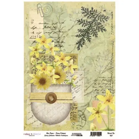 Model 927 Spring Collection Cadence Rice Decoupage Paper 30x42cm