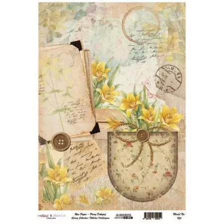Model 931 Spring Collection Cadence Rice Decoupage Paper 30x42cm