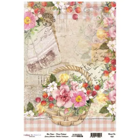 Model 932 Spring Collection Cadence Rice Decoupage Paper 30x42cm