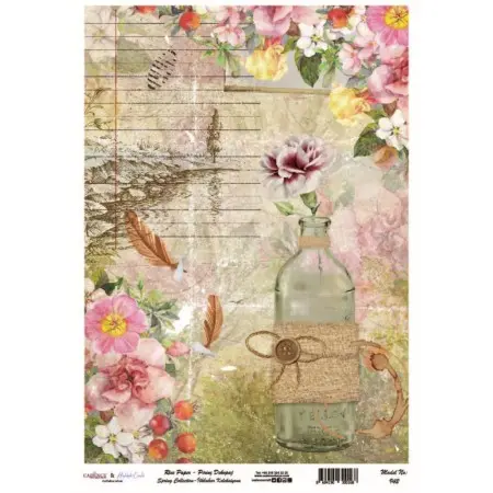 Model 942 Spring Collection Cadence Rice Decoupage Paper 30x42cm