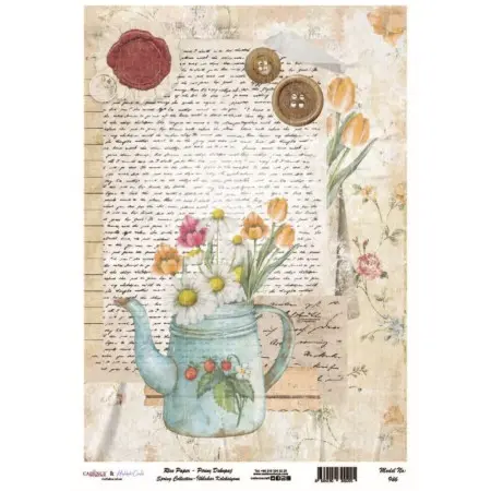 Model 946 Spring Collection Cadence Rice Decoupage Paper 30x42cm