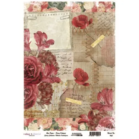 Model 943 Spring Collection Cadence Rice Decoupage Paper 30x42cm