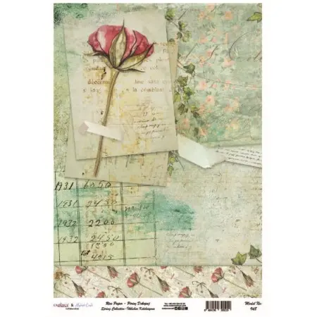 Model 948 Spring Collection Cadence Rice Decoupage Paper 30x42cm