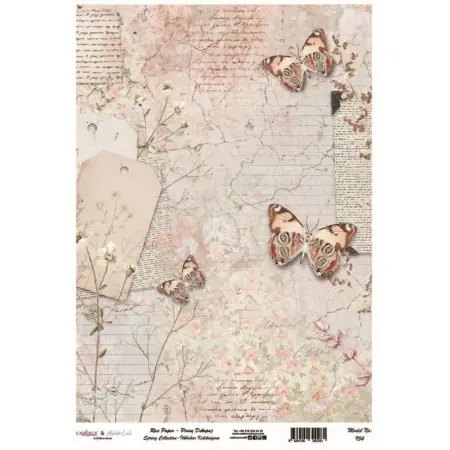 Model 954 Spring Collection Cadence Rice Decoupage Paper 30x42cm