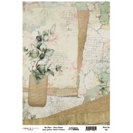 Model 960 Spring Collection Cadence Rice Decoupage Paper 30x42cm