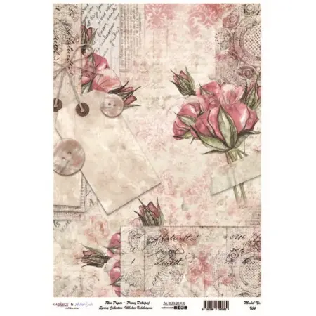 Model 964 Spring Collection Cadence Rice Decoupage Paper 30x42cm