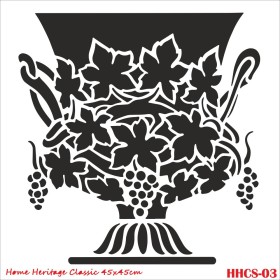 HHCS03 Home Heritage Stencil 45x45cm
