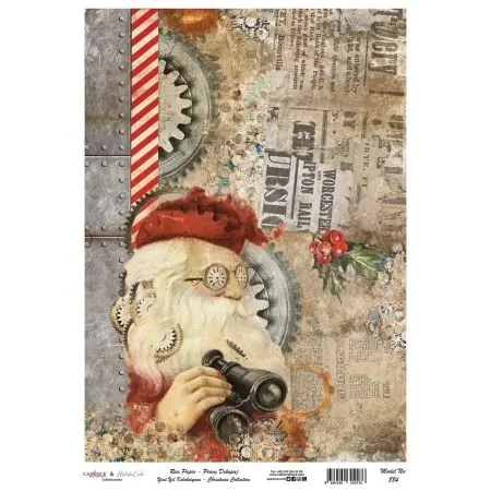 Model 884 New Year Cadence Rice Decoupage Paper 30x42cm