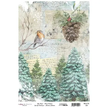 Model 888 New Year Cadence Rice Decoupage Paper 30x42cm
