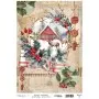 Model 895 New Year Cadence Rice Decoupage Paper 30x42cm