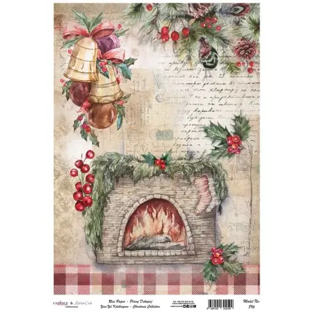 Model 896 New Year Cadence Rice Decoupage Paper 30x42cm