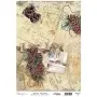Model 897 New Year Cadence Rice Decoupage Paper 30x42cm
