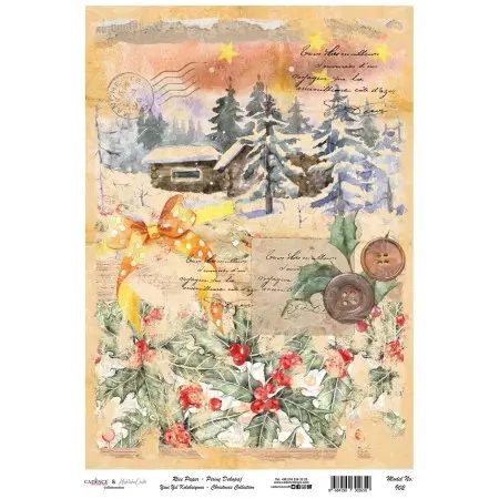 Model 902 New Year Cadence Rice Decoupage Paper 30x42cm