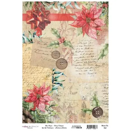 Model 903 New Year Cadence Rice Decoupage Paper 30x42cm