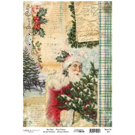 Model 909 New Year Cadence Rice Decoupage Paper 30x42cm