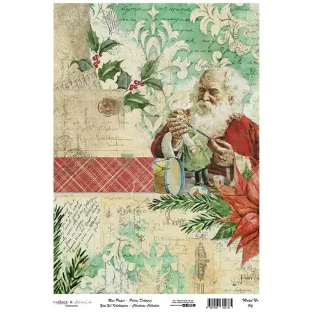 Model 910 New Year Cadence Rice Decoupage Paper 30x42cm