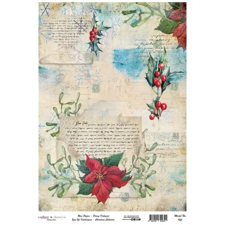 Model 921 New Year Cadence Rice Decoupage Paper 30x42cm