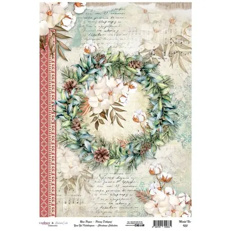 Model 923 New Year Cadence Rice Decoupage Paper 30x42cm