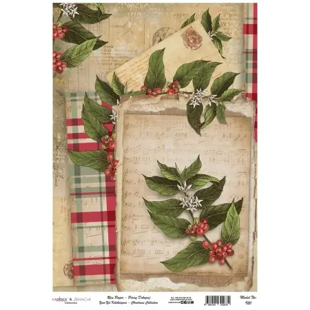 Model 920 New Year Cadence Rice Decoupage Paper 30x42cm